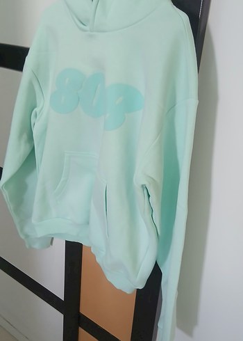 Diğer Mavi Baskılı Oversize Sweatshirt