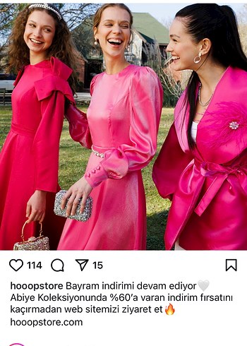 Hooopstore pembe abiye
