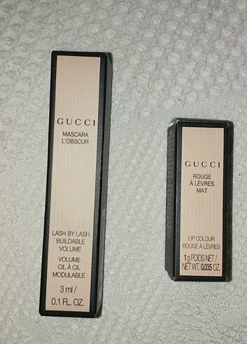 Gucci marka maskara ve ruj