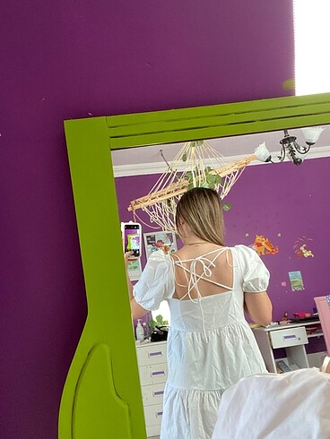 Stradivarius Beyaz Elbise