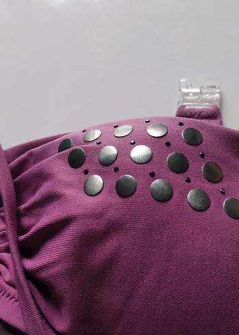 Zeki Mor Kemerli İnce Askılı Bikini Üstü