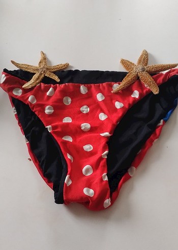 Orjinal Kırmızı Puantiyeli Bikini Altı