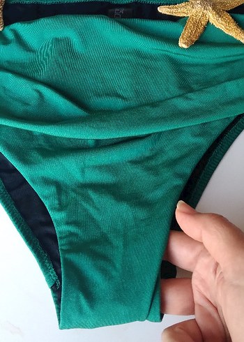 ORJİNAL KOM Yeşil Pileli Kadın Bikini Altı - Görsel 2