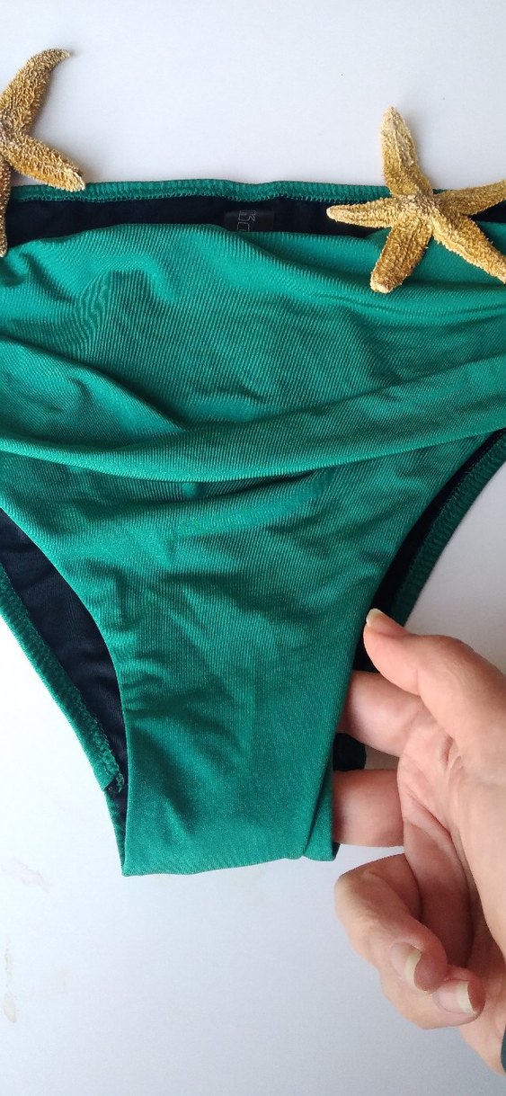 ORJİNAL KOM Yeşil Pileli Kadın Bikini Altı - Görsel 2