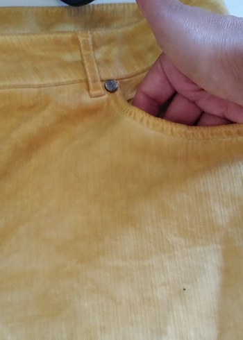 Diğer Bej Bol Kesim Keten Kumaş Kadın Pantolon