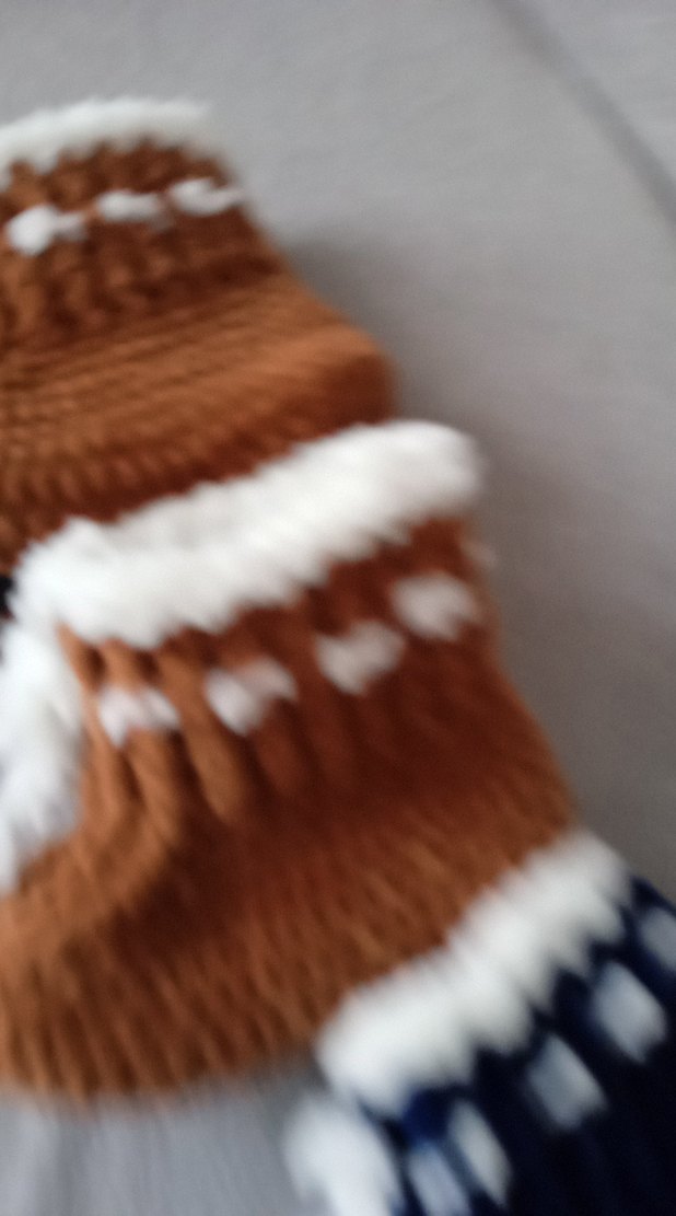 Kahverengi Nakışlı Erkek Bebek Örgü Patik - Görsel 5