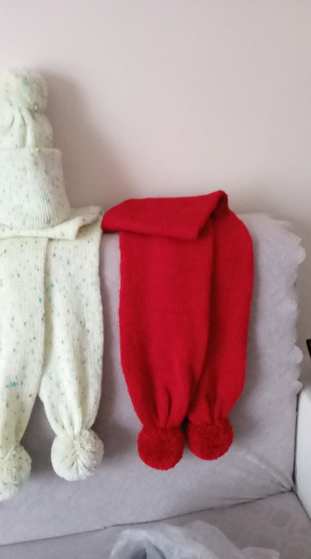 Çocuk Örgü Bere ve Atkı Seti - Görsel 3