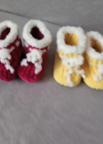 Nakışlı Çok Renkli Kız Çocuk Örgü  pot - Görsel 2