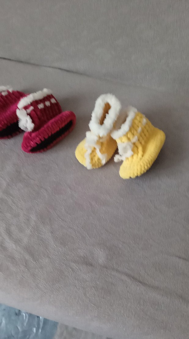 Nakışlı Çok Renkli Kız Çocuk Örgü  pot - Görsel 4