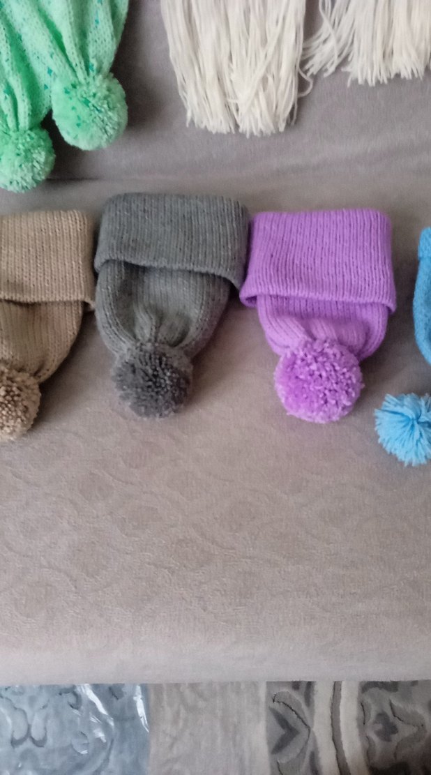 Kadın Gri Örgü Ponponlu Bere - Görsel 3