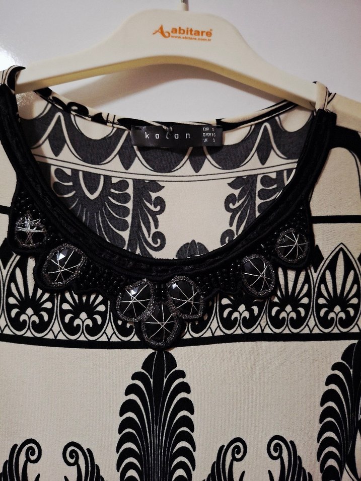 Bohem Desenli Uzun Kollu Kadın Elbise - Görsel 2