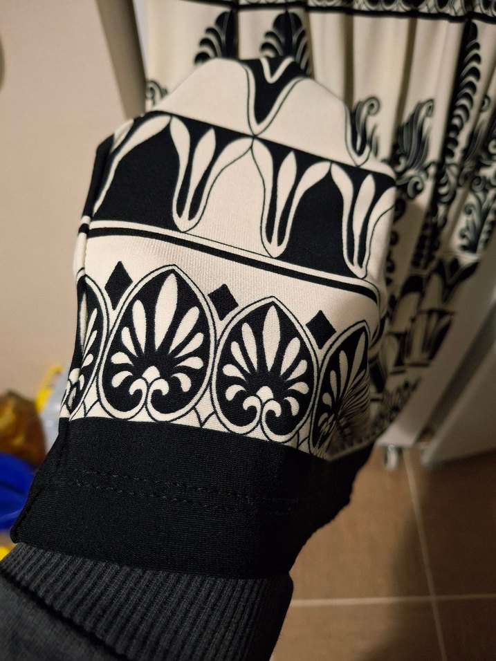 Bohem Desenli Uzun Kollu Kadın Elbise - Görsel 3