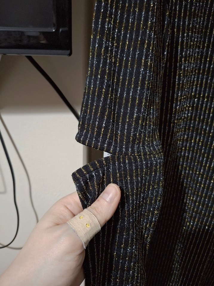 #H&M simli detaylı elbise - Görsel 3