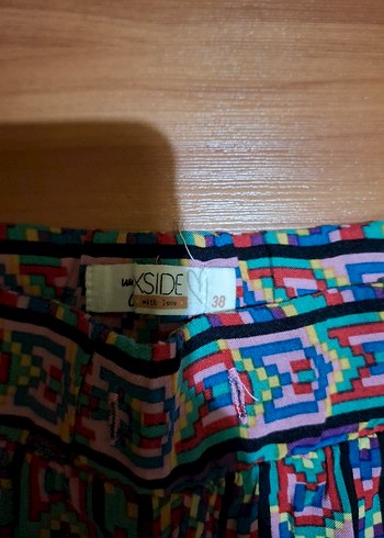 Renkli Pilili Bohem Kadın Pantolon - Görsel 2