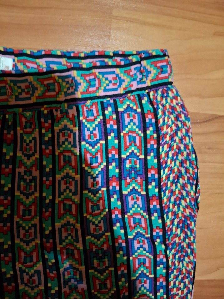 Renkli Pilili Bohem Kadın Pantolon - Görsel 3