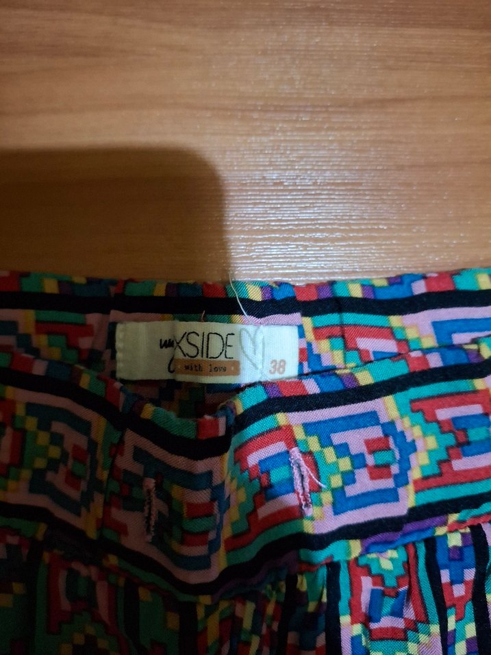 Renkli Pilili Bohem Kadın Pantolon - Görsel 2