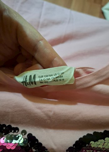 H&M 13/14 yaş tişört//river island tayt - Görsel 3