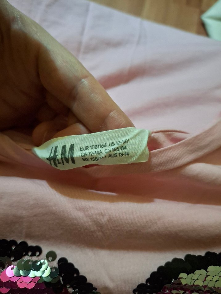 H&M 13/14 yaş tişört//river island tayt - Görsel 3