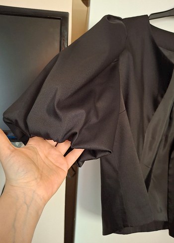 Düğmeli Siyah Midi Gotik Stil Kadın Ceket - Görsel 3