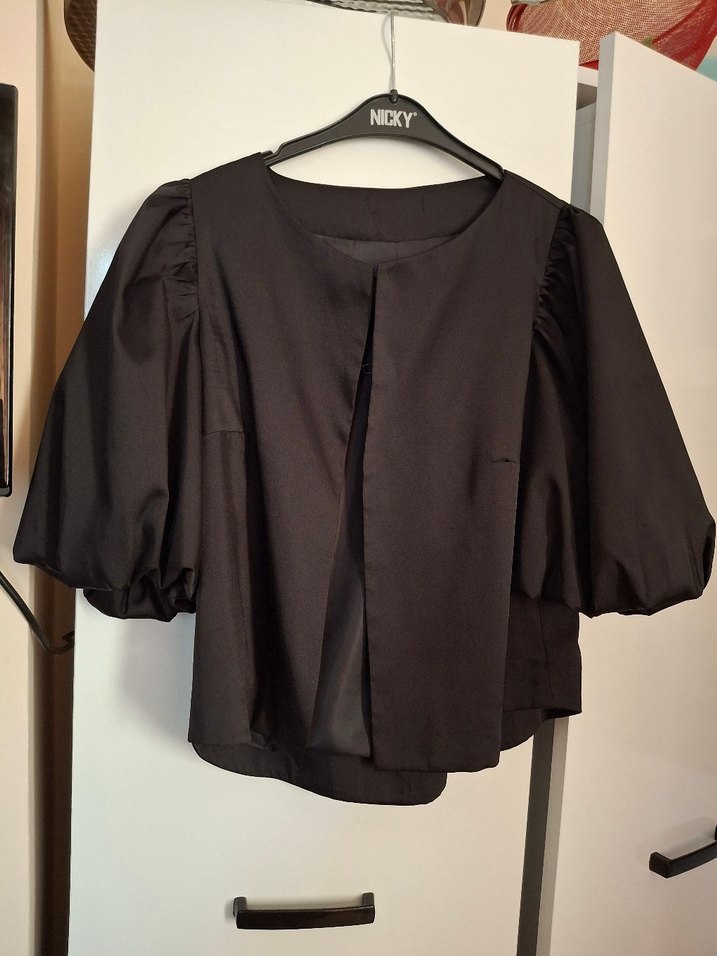 Düğmeli Siyah Midi Gotik Stil Kadın Ceket - Görsel 2