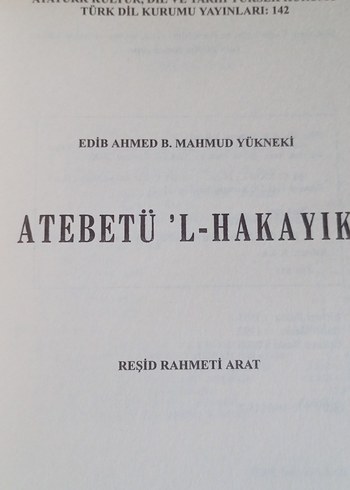 Atebetü'l-Hakayık - Edib Ahmed B. Mahmud Yükneki - Görsel 4