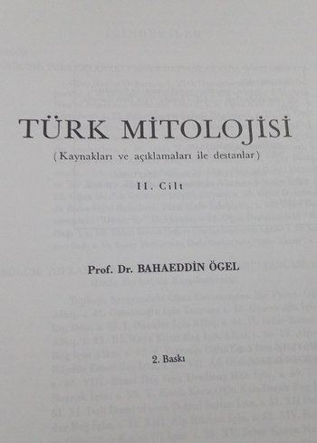 Türk Mitolojisi II. Cilt - Prof. Dr. Bahaeddin Ögel - Görsel 3