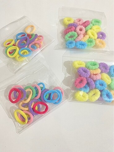 Renkli bebek çocuk lastik toka set