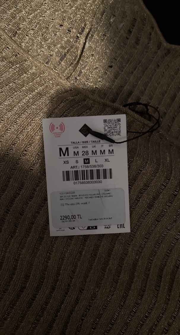 V Yaka payetli - Görsel 5