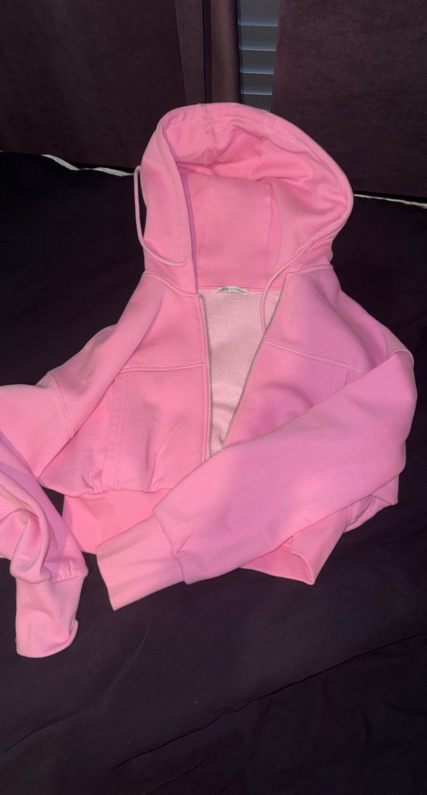 Pembe Kapüşonlu sweatshirt - Görsel 2