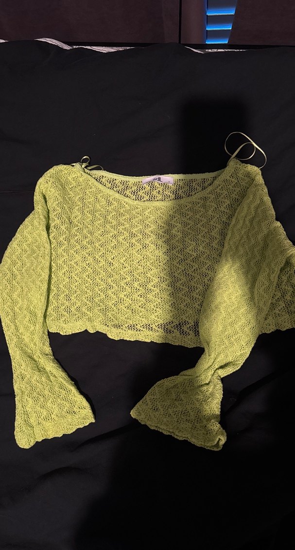 Yeşil adl örgü crop - Görsel 2