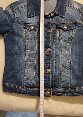 Kız çocuk Mavi Denim Ceket - Görsel 5