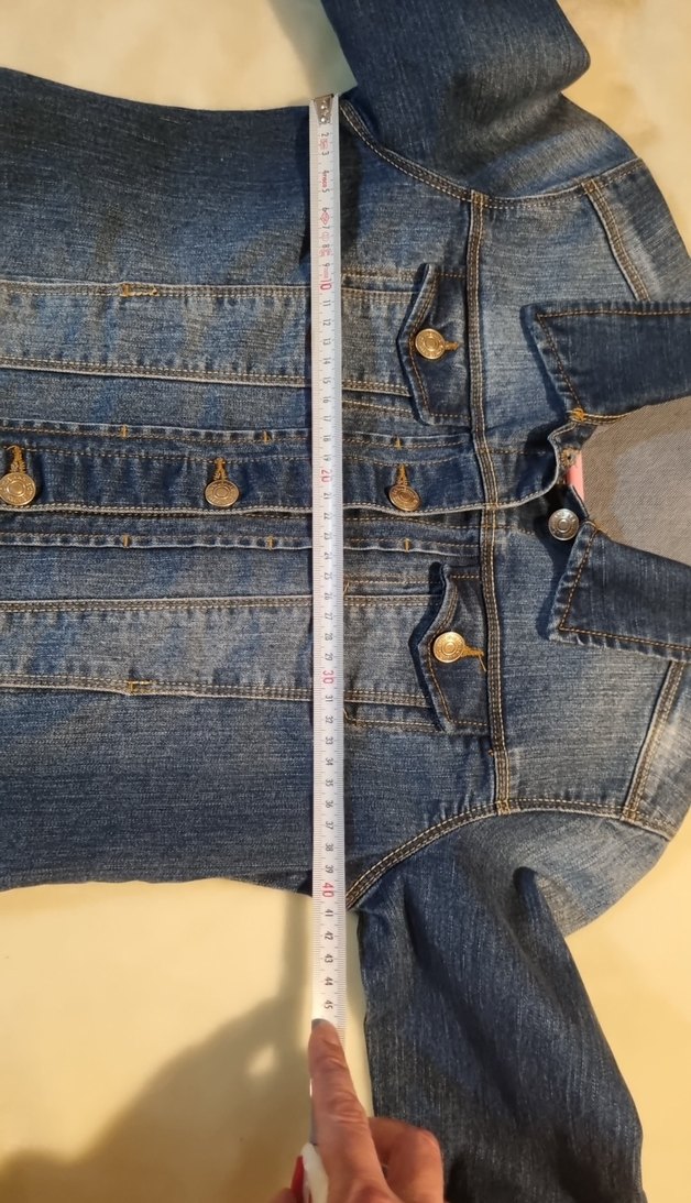 Kız çocuk Mavi Denim Ceket - Görsel 4