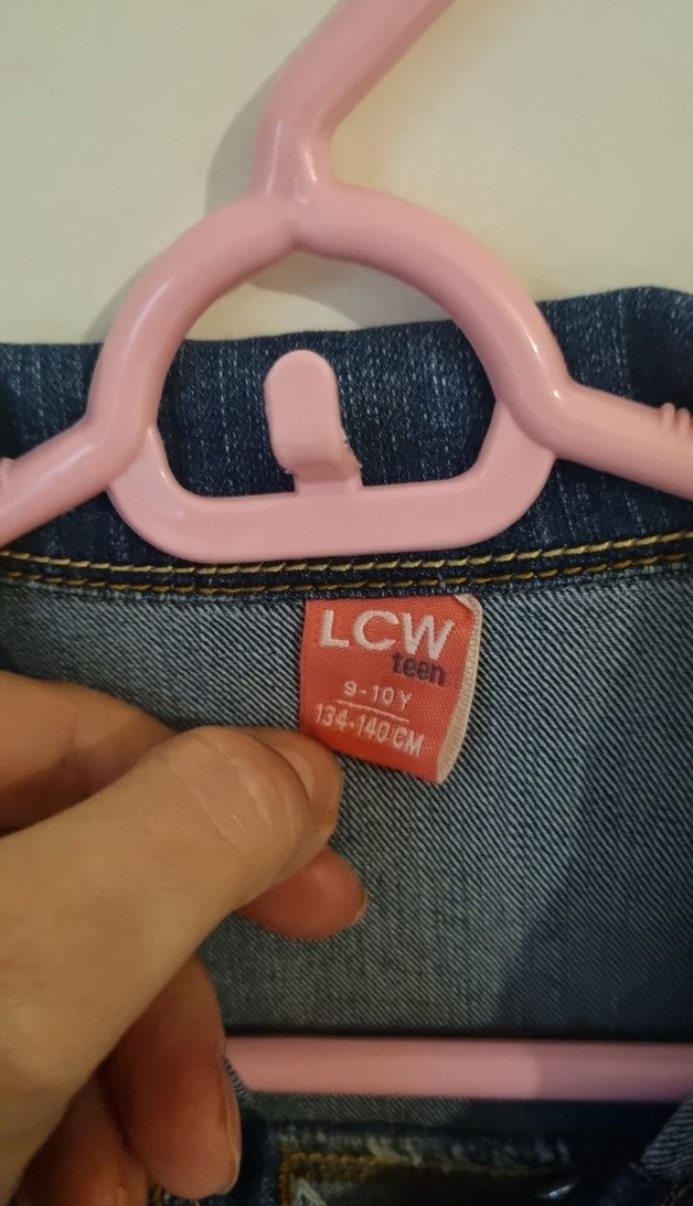 Kız çocuk Mavi Denim Ceket - Görsel 2