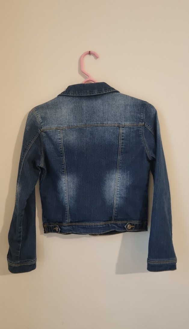 Kız çocuk Mavi Denim Ceket - Görsel 3