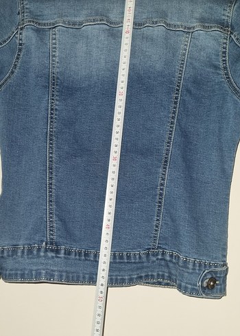 kısa kollu kot ceket - Görsel 4