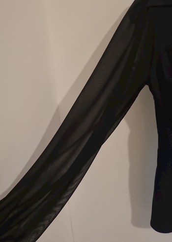 Adilışık Fırfırlı Siyah Gotik Kadın Gömlek - Görsel 3