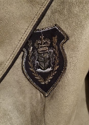 Bej / vizon renk Süet Düğmeli Kadın Blazer Ceket - Görsel 3