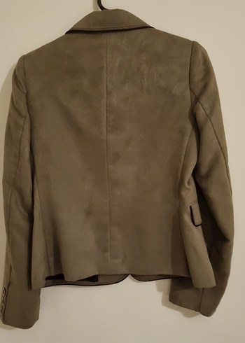 Bej / vizon renk Süet Düğmeli Kadın Blazer Ceket - Görsel 5