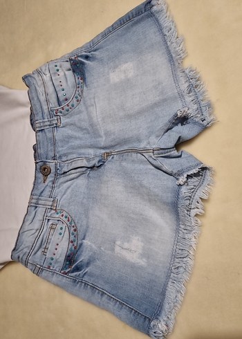 Kız çocuk Kot Şort + tshirt - Görsel 2