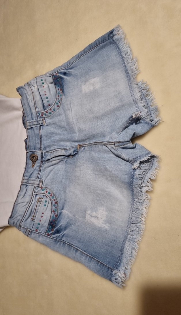 Kız çocuk Kot Şort + tshirt - Görsel 2