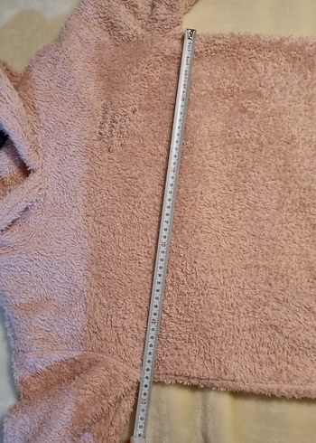 LCW Kız Çocuk Pembe Kapüşonlu Peluş teddy Sweatshirt - Görsel 6