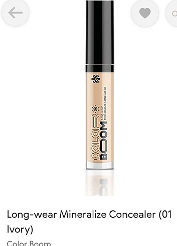  Color boom Long-wear Mineralize Concealer (01 Ivory)