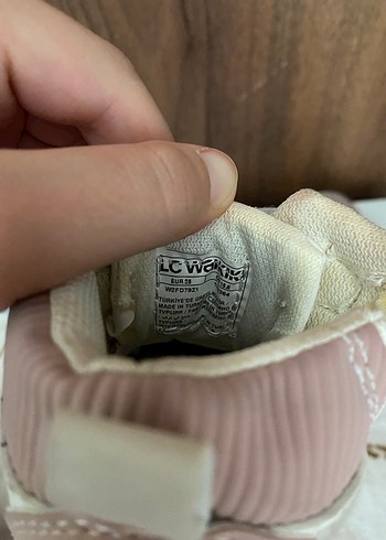 25 Beden pembe Renk Kız Çocuk Pembe Cırt Cırtlı Spor Ayakkabı