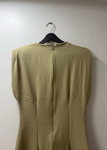 Bej Kolsuz Midi Kadın elbise - Görsel 3