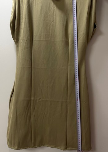 Bej Kolsuz Midi Kadın elbise - Görsel 4