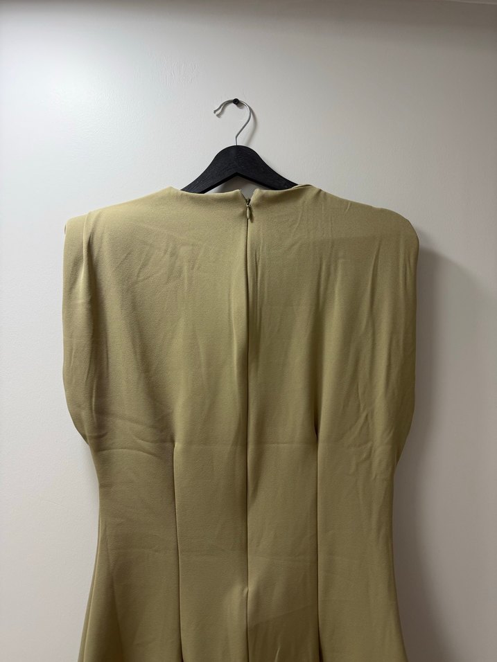 Bej Kolsuz Midi Kadın elbise - Görsel 3