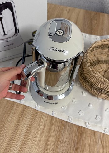 Korkmaz Kahve Makinesi Gri-Beyaz - Görsel 5