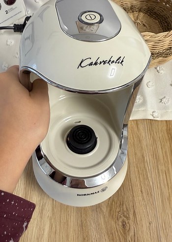 Korkmaz Kahve Makinesi Gri-Beyaz - Görsel 9