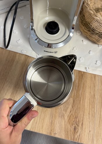 Korkmaz Kahve Makinesi Gri-Beyaz - Görsel 8