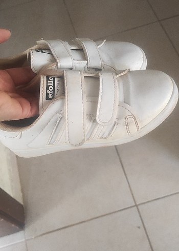 Beyaz Erkek Çocuk Spor Ayakkabı Velcro - Görsel 2